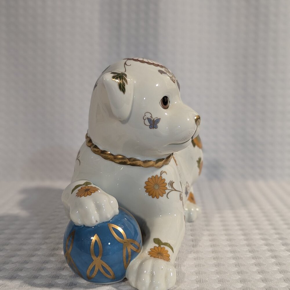 Franklim Mint "The Imperial Puppy of Satsuma" Hand Painted Fine Porcelain 1987 - Picture 3 of 11